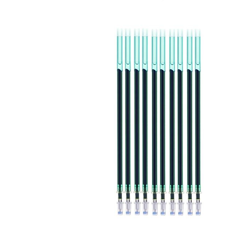 1Set inchiostro scomparsa pennarello in tessuto colorato penna cancellabile ad acqua per trapuntatura tessuto artigianale fai da te sartoria accessori per il cucito: 10 refills-green