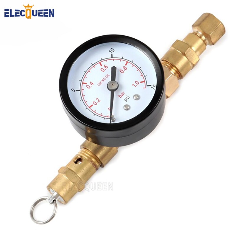 0~15psi Pressure Valve Gauge with Pressure Relief Valve ,Home Brew Beer Ball Lock Pressure Valve w/Gauge,Kegging Equipment