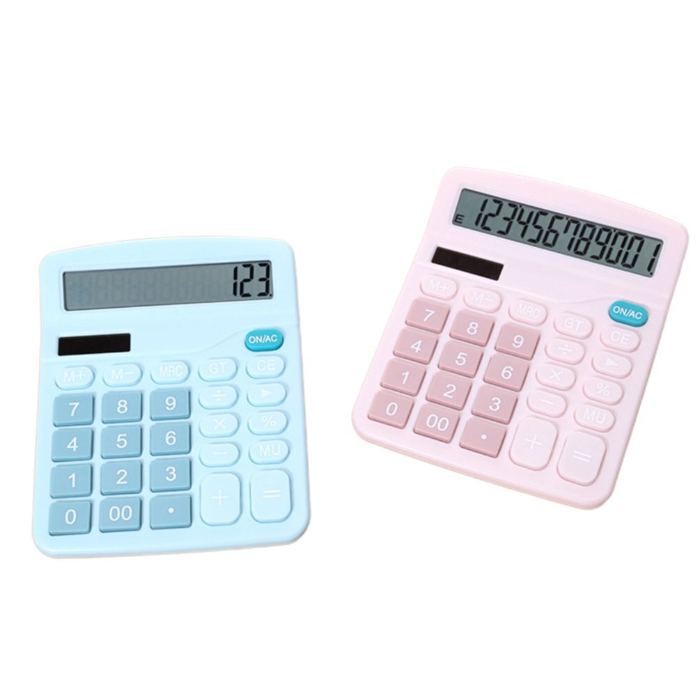 Digital Scientific Calculator 12-Digit Desk Solar Calculator Big Button Financial Business Accounting Tool Suitable for Students