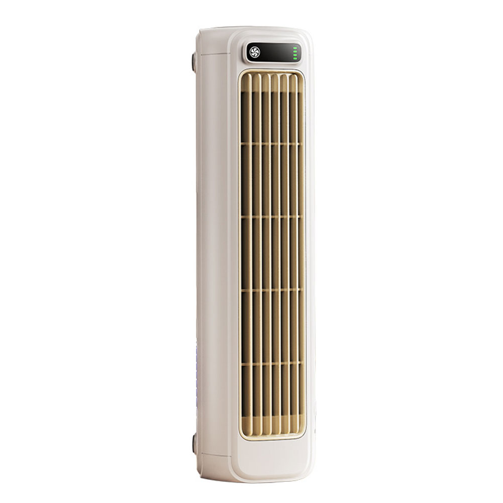 Tragbarer Turm Ventilator 3 Geschwindigkeiten Lüfter leiser Schreibtisch-Lüfter wiederauf ladbarer Zauberstab Ventilator für Schlafzimmer Wohnzimmer Büro: Beige