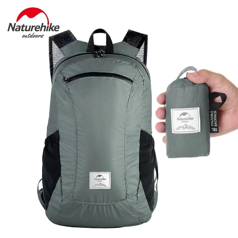 NatureHike 18L Foldable Lightweight 30D Nylon Silicon Waterproof Backpack Outdoor Backpacking Cycling Camping Hiking Bags