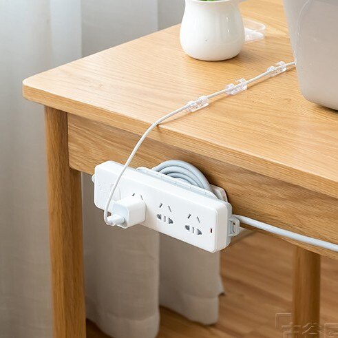1Pc Zelfklevende Power Strip Houder Met Kabel Organizer, Wall Mount Patch Panel Socket Holder Thuis Organizer