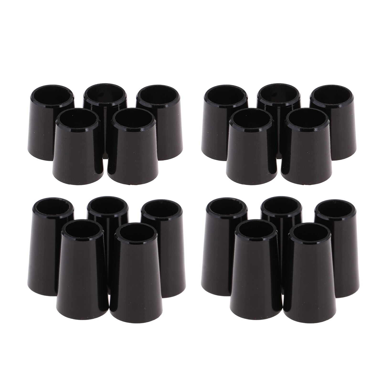 20 Count Black Golf Ferrule .370/.335 for Taper Tip Iron Wedge Wood Shaft Adapter Ferrules