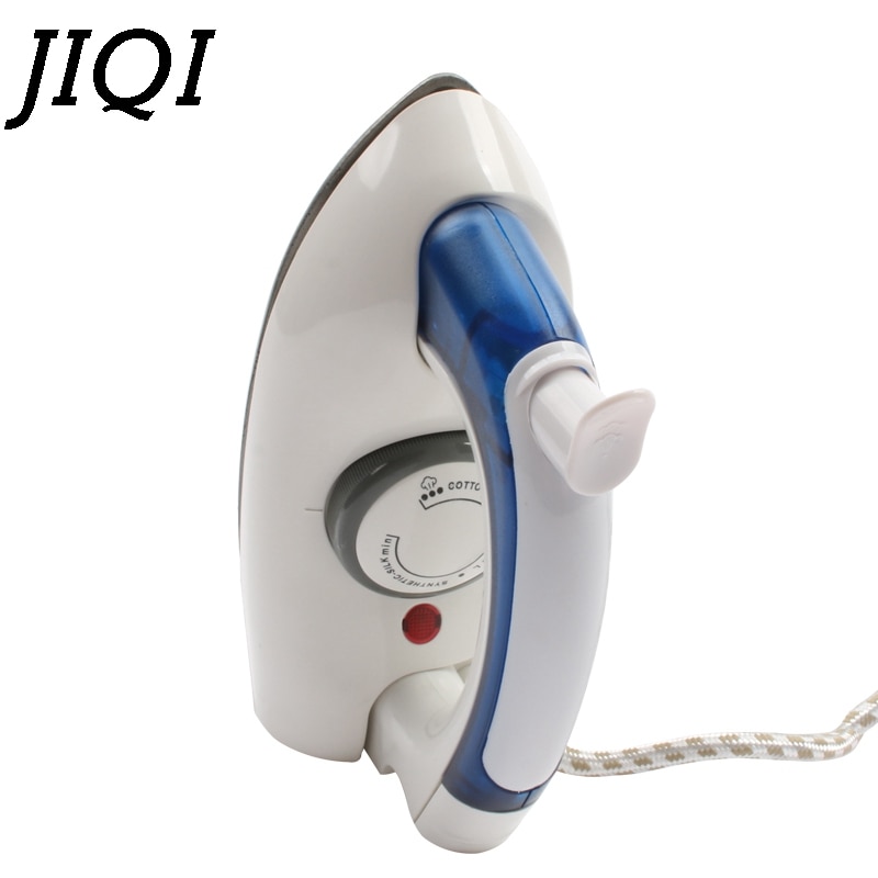 JIQI Mini Foldable Electric Steam Iron Clothes Teflon Baseplate Handheld Flatiron Travel Garment Steamer Ironing Machine EU US