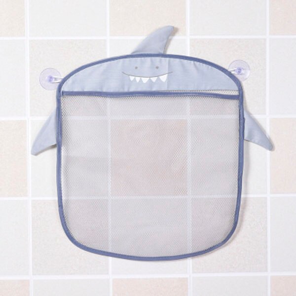 Baby badspeelgoed organizer voor jongens en meisjes, cartoon opvouwbare netzak met zuignap, hangende mand, badkamer, douche, speelgoed opberger: Grijs -ti334m