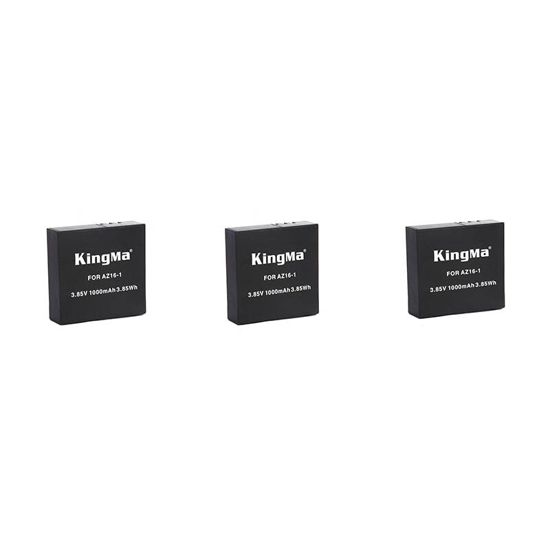 Voor Xiaomi Yi 4K 4k + Xiaoyi 4K Lite Batterij 1000Mah Batterij W/Oplader Voor xiaoyi Yi 4K 2 Actie Camera Batterij Accessoires Set: 3 battery
