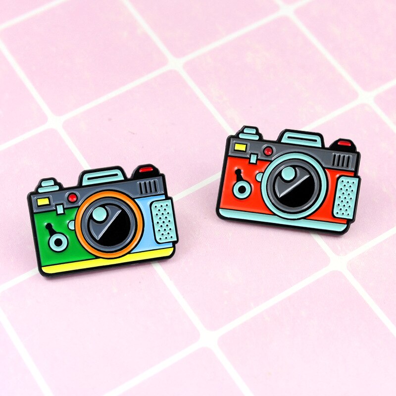 Multi Camera Ontwerpen Badges Lichtmetalen Emaille Label Pinnen Mode Foto Schieten Emaille Pin Cool Hoed Kleding Broche Accessoires