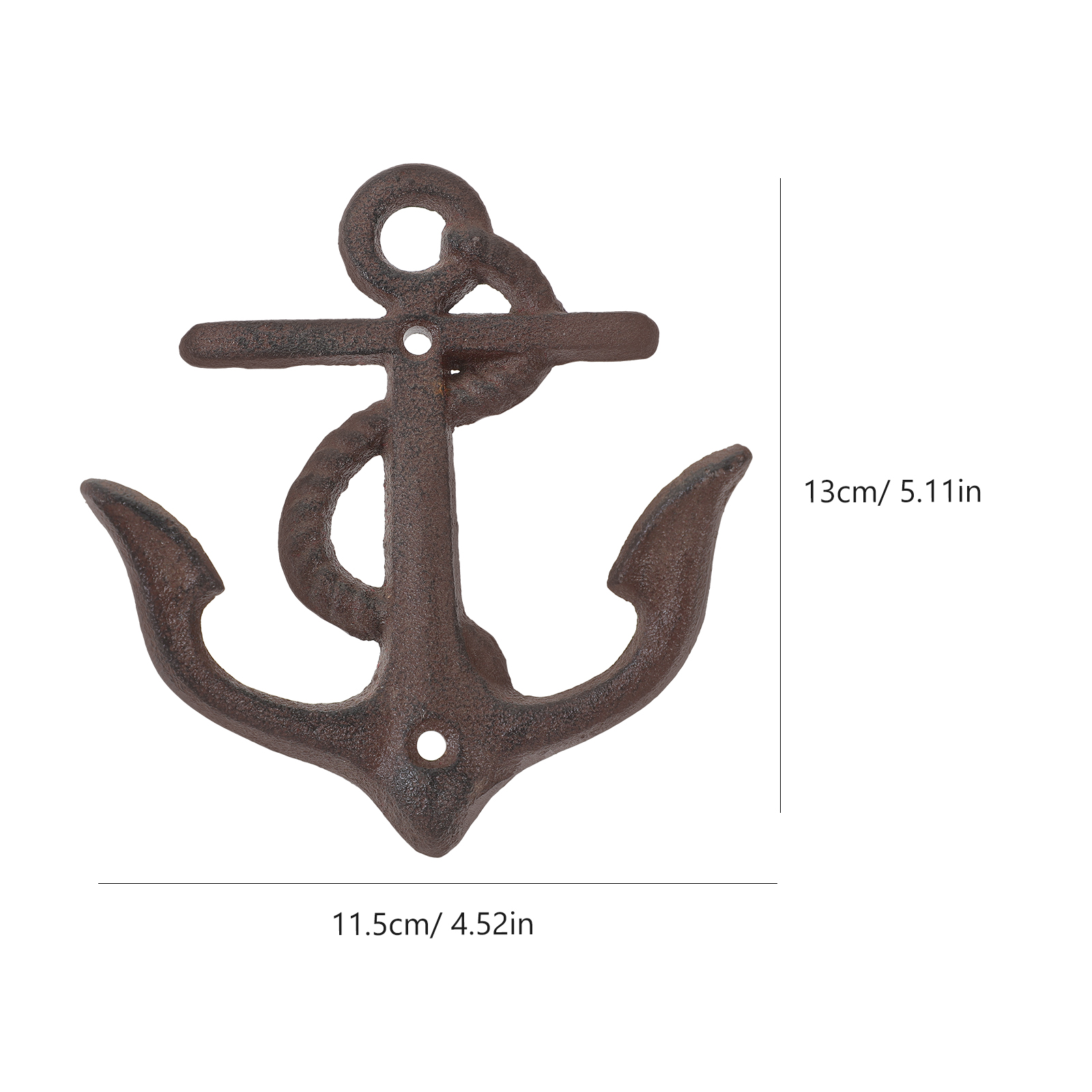 Gancho de hierro forjado, ganchos de anclaje, estante de pared fundido rústico para ropa, perchas para sombreros montadas en la pared