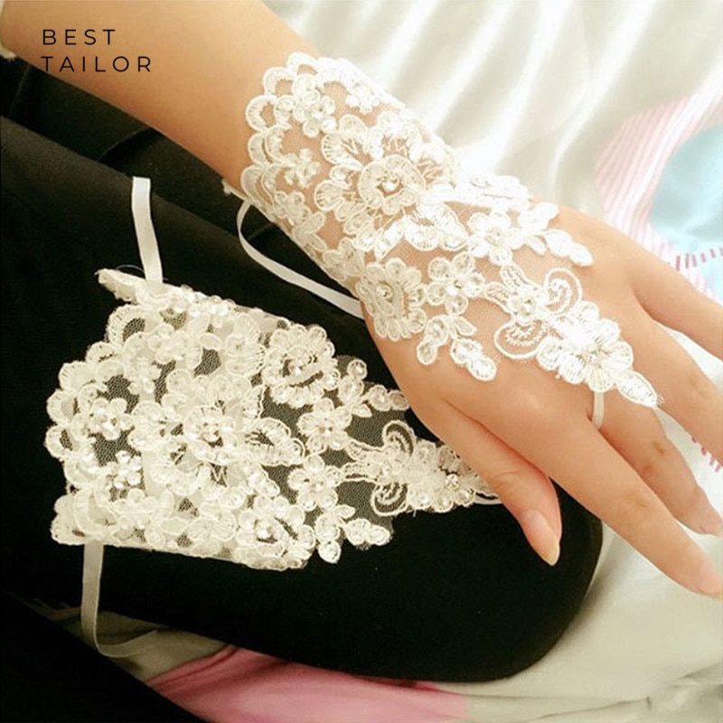 GIVBRO Fisknu00e4t Spetshandskar Fingerlu00f6sa Vantar Rosett GIVBRO Fisknu00e4t Spetshandskar Fingerlu00f6sa Vantar Rosett