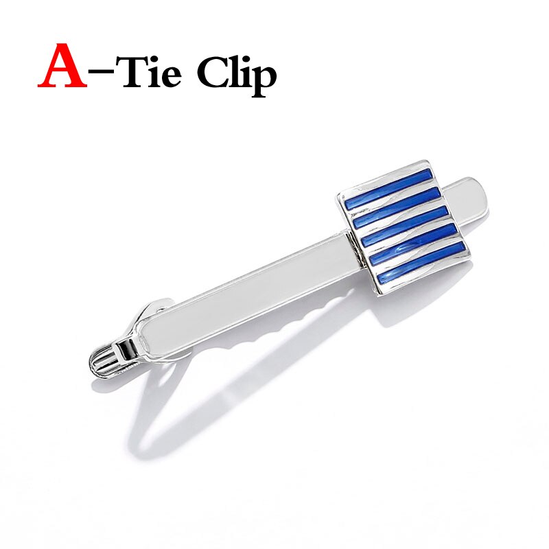 Trend Tie Clip Note Men French Shirt Business Cufflinks Male Homme Cloth Jewelry Aceesories Inlaid Rhinestone: A-Tie Clip