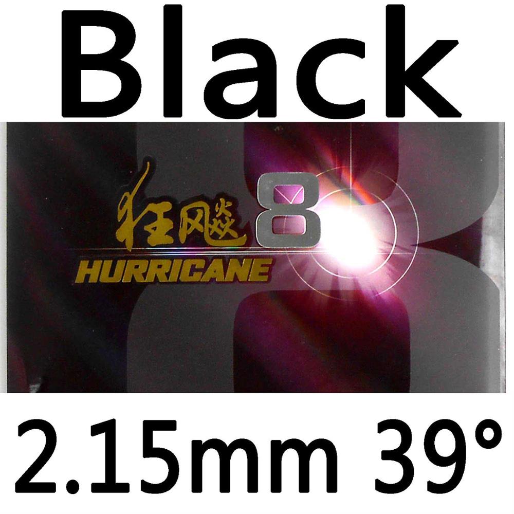 Originele DHS Hurricane8 Pips-In Tafeltennis Rubber Met Spons: black 2.15mm H39