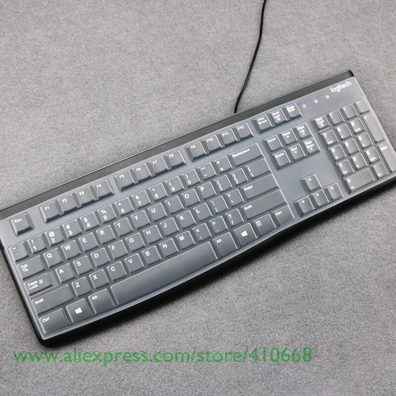 Wasserdichte Silikon Schreibtisch Tastatur Abdeckung Schutz Haut Für Logitech MK120 K120 Computer Staub Abdeckung Film: Kristall