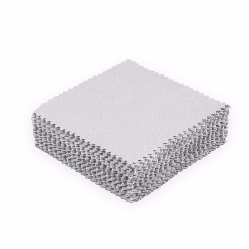 50 Pack Reinigen Reinigung Tuch Polieren Tuch für Sterling Silber Gold Platin Schmuck Anti Trüben #236383