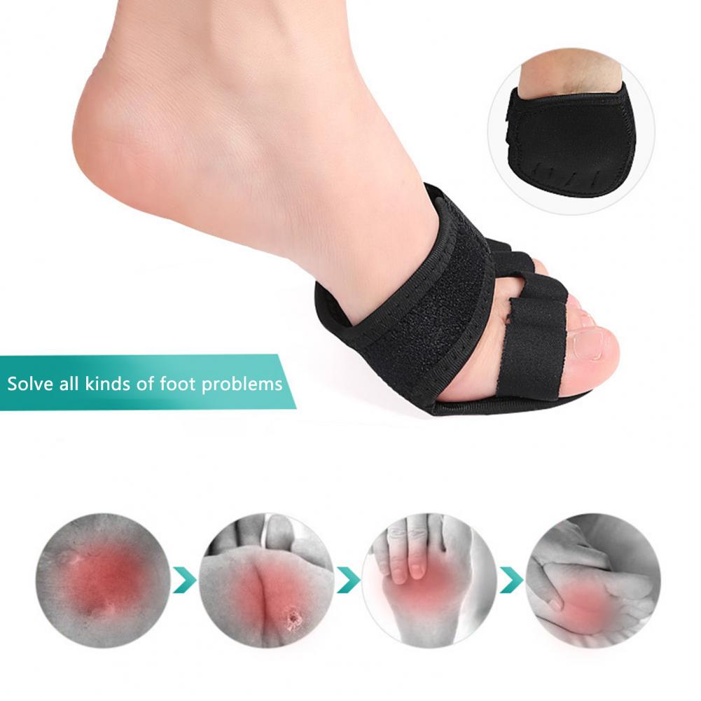 Damen-vorfußpolster-yogasocken mit klettverschluss, halbhohem zehenteiler, unsichtbar, hochhackig, kurz, flach, zum hineinschlüpfen, offene socken