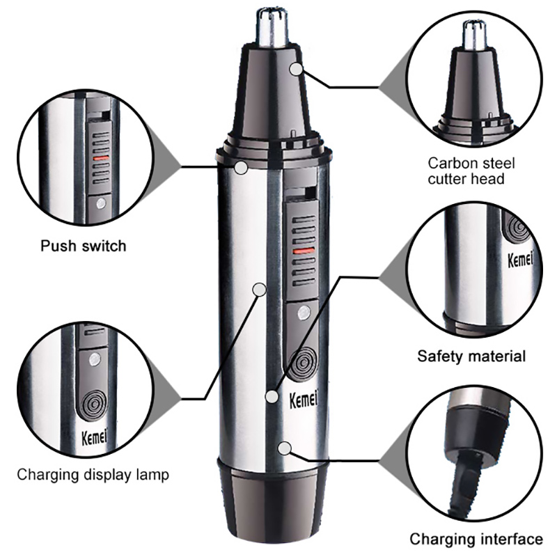 2in1 Rechargeable nose hair trimmer face trimer for men beard trimmer Precision grooming for nose and ears hair removal set