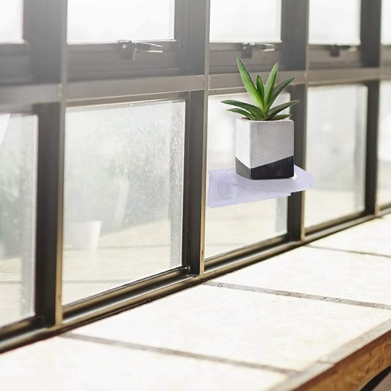 4 Pcak Muurbeugel Zuignap Glas Venster Frame Voor Indoor Plant Tuin Acryl Venster Beugel