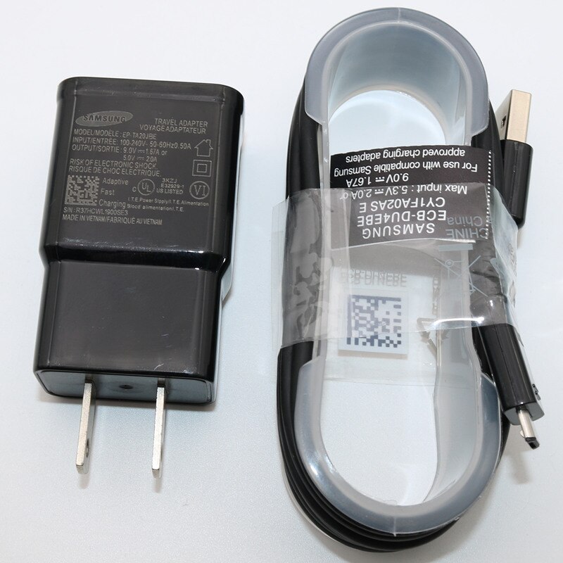 Samsung 9v1. 67a usb adaptável carregador rápido adaptador de carga rápida micro usbcable para galaxy s10 s10e s9 s8 mais nota 7 8 9 a8 a5 a7: US X 150cm cable