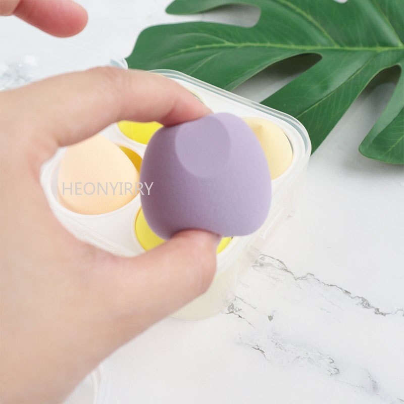 3/4 Piece Set Of Makeup Sponge, Puff, Healthy Latex Soft Sponge, Wet And Dry Set, Beveled Beauty Makeup Tool