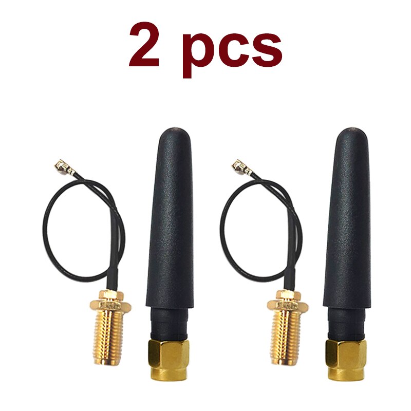 2.4 GHz Antenna wifi 5dBi SMA Male Connector 2.4ghz antena for Router Wi fi Booster +21cm RP-SMA to ufl./ IPX 1.13 Pigtail Cable: 2pcs