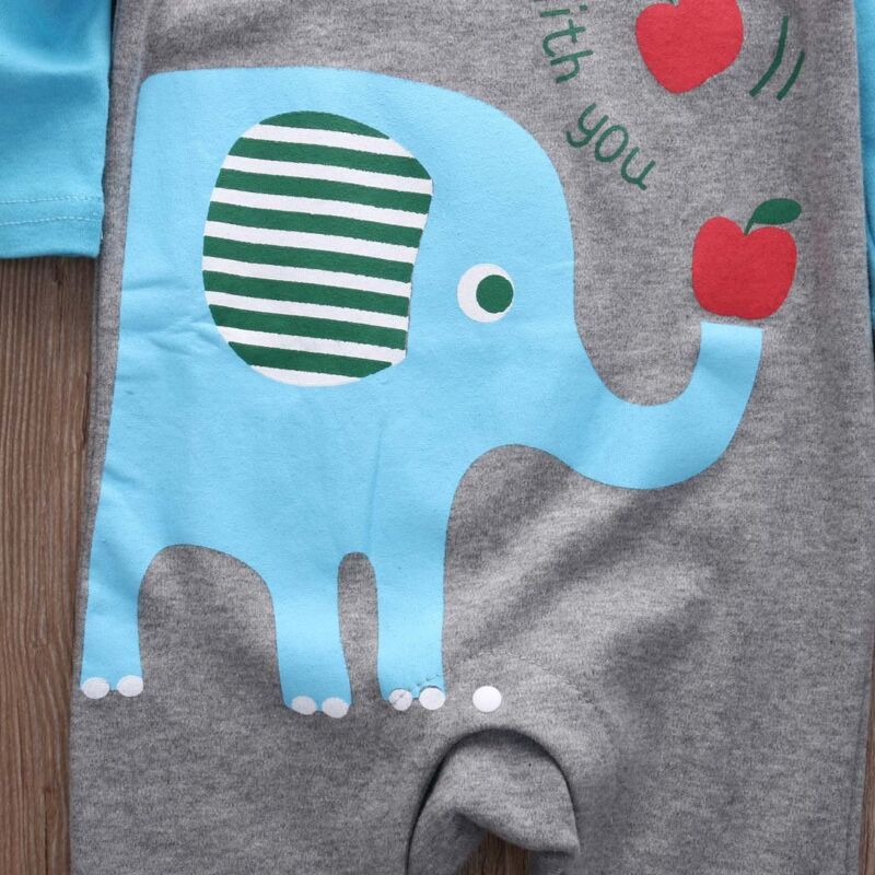 Neue Baby Mädchen Kleidung Jungen Karikatur Tiere Gedruckt Langarm Strampler Kleinkind Gesamt Neugeborenen Outfits