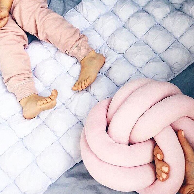3 tresses nouées en peluche 20CM/27CM, oreiller en peluche, coussin de dos pour bébé, poupée de sommeil calme, décoration de chambre à coucher
