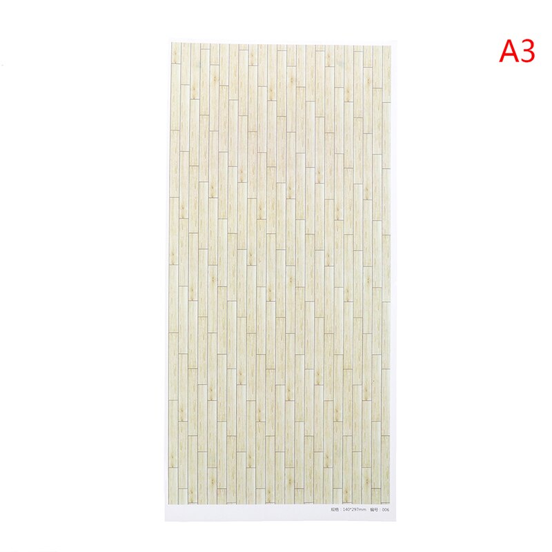 1 Pc 14*29cm Architectual DIY Dollhous floor sticker kitchen bathroom wall paste wood floor wall paper