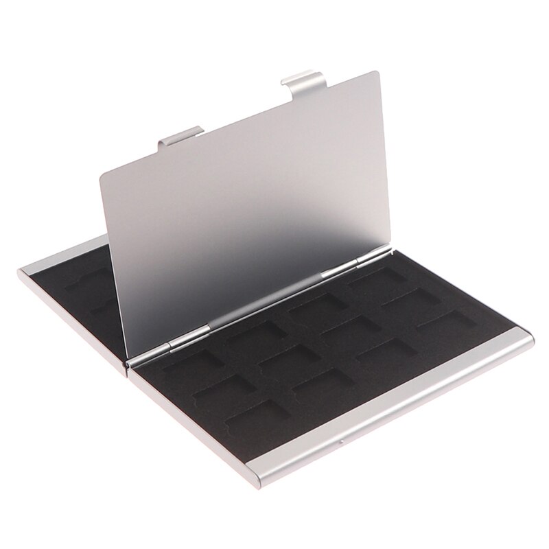 1 PC Silver Aluminum Memory Card Storage Case Box Holders For Micro Memory Card 24TF