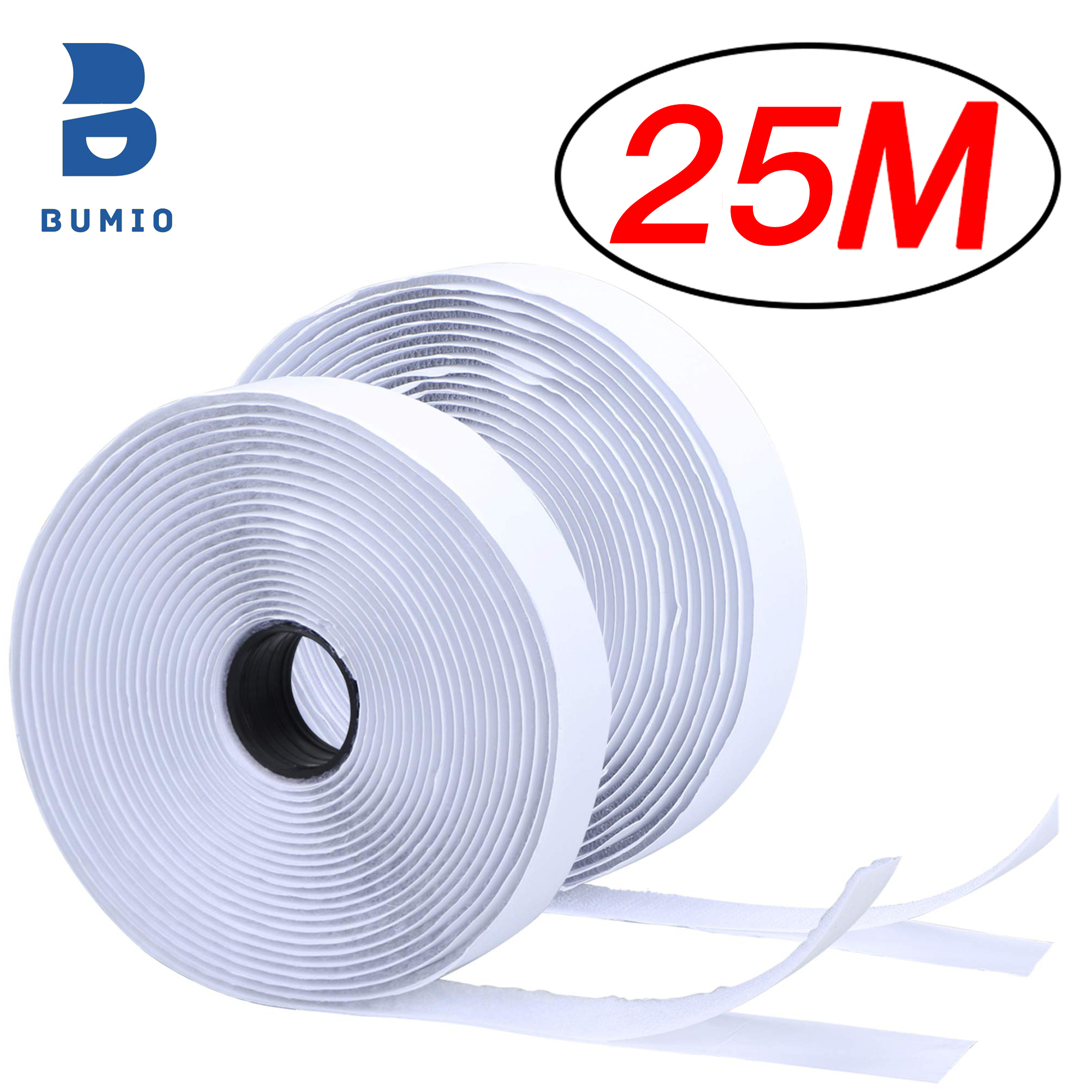 Belcro, 1-25M Correa Tiras De  Cinta Autoadhesiva Auto Adhesivo De Gancho y Bucle, Negro, Blanco, Casa, Bricolaje, Grifo Mágico, Pegatinas De Pegamento Muy Fuerte , Correa Adhesiva Costura Organizador Muy Fuerte