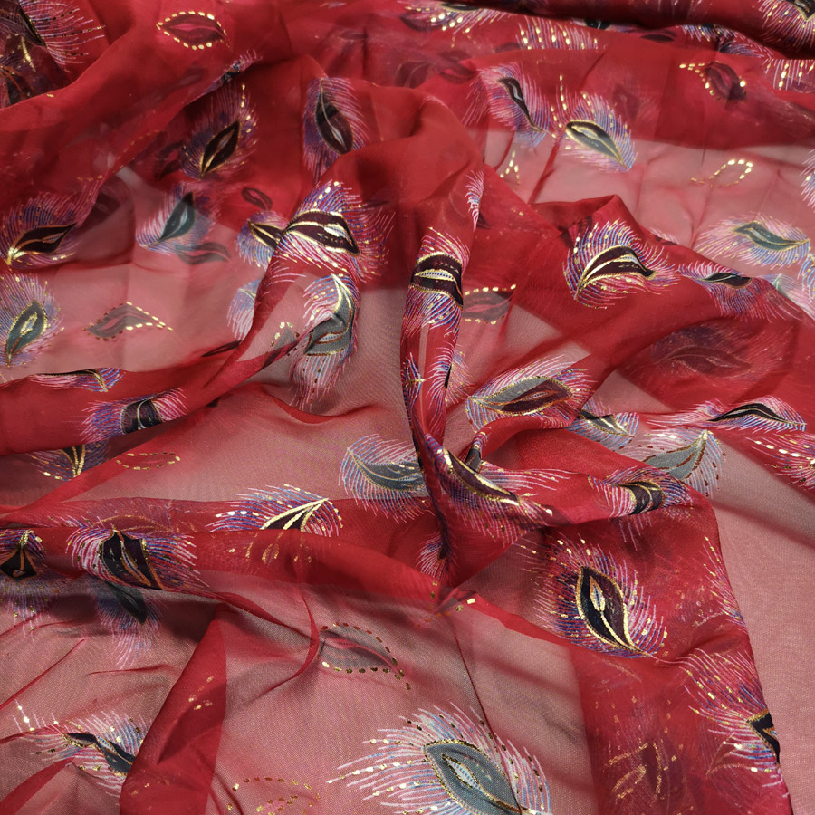 Cosplay Dress Magic Feather Bronzing Chiffon Fabric shiny Fabric Costume Material DIY stage cosplay Dress