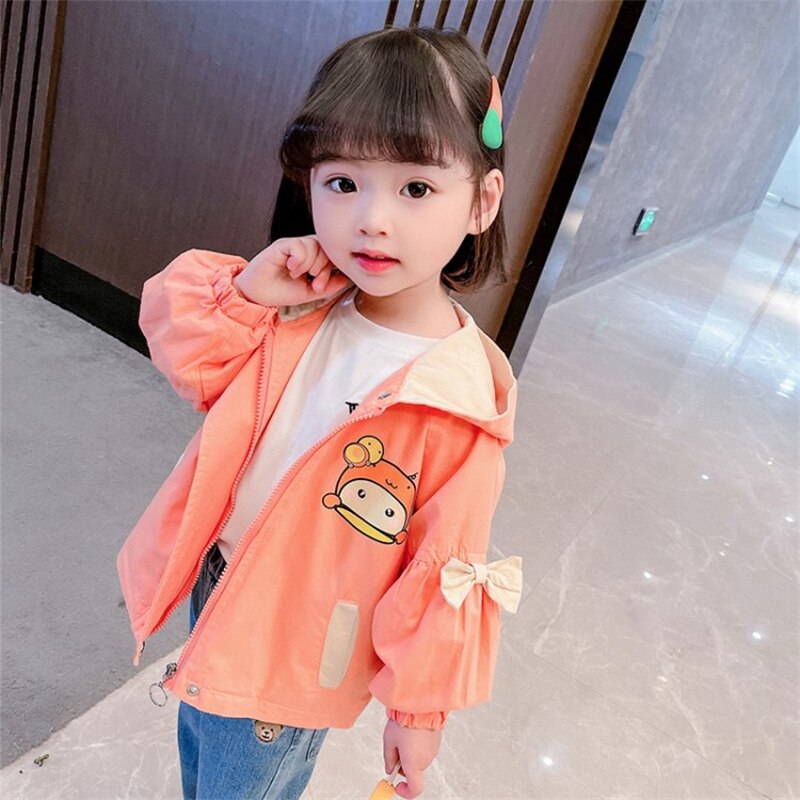 Manteau jaune printemps-automne pour enfants et adolescentes, veste d&#39;extérieur, pour fête d&#39;école en plein air, grande taille, 2022: Orange / 2T