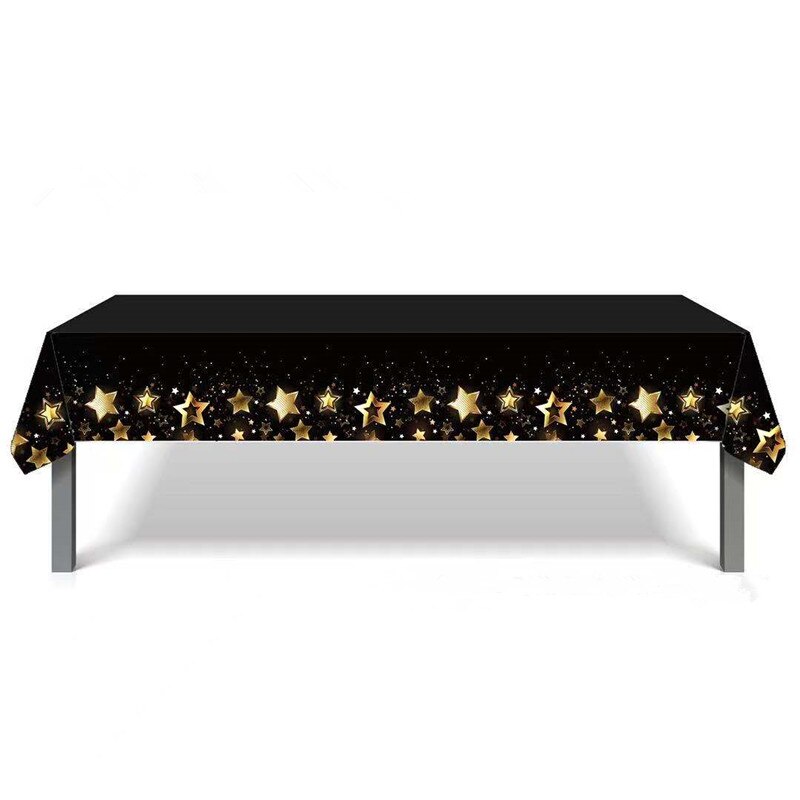 25 Stuks Gelukkig Nieuwjaar Diy Photobooth Props Vrolijk Kerstfeest Decoraties Xmas Photobooth Party Gunsten: tablecloth 1set