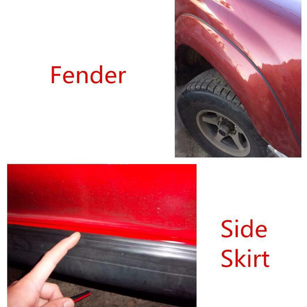 5M Rubber Sealing Strip Universal Front Rear Bumper Lip Side Skirt Fender Headlight T-shaped Weatherproof Edge Trim Sealed Strip