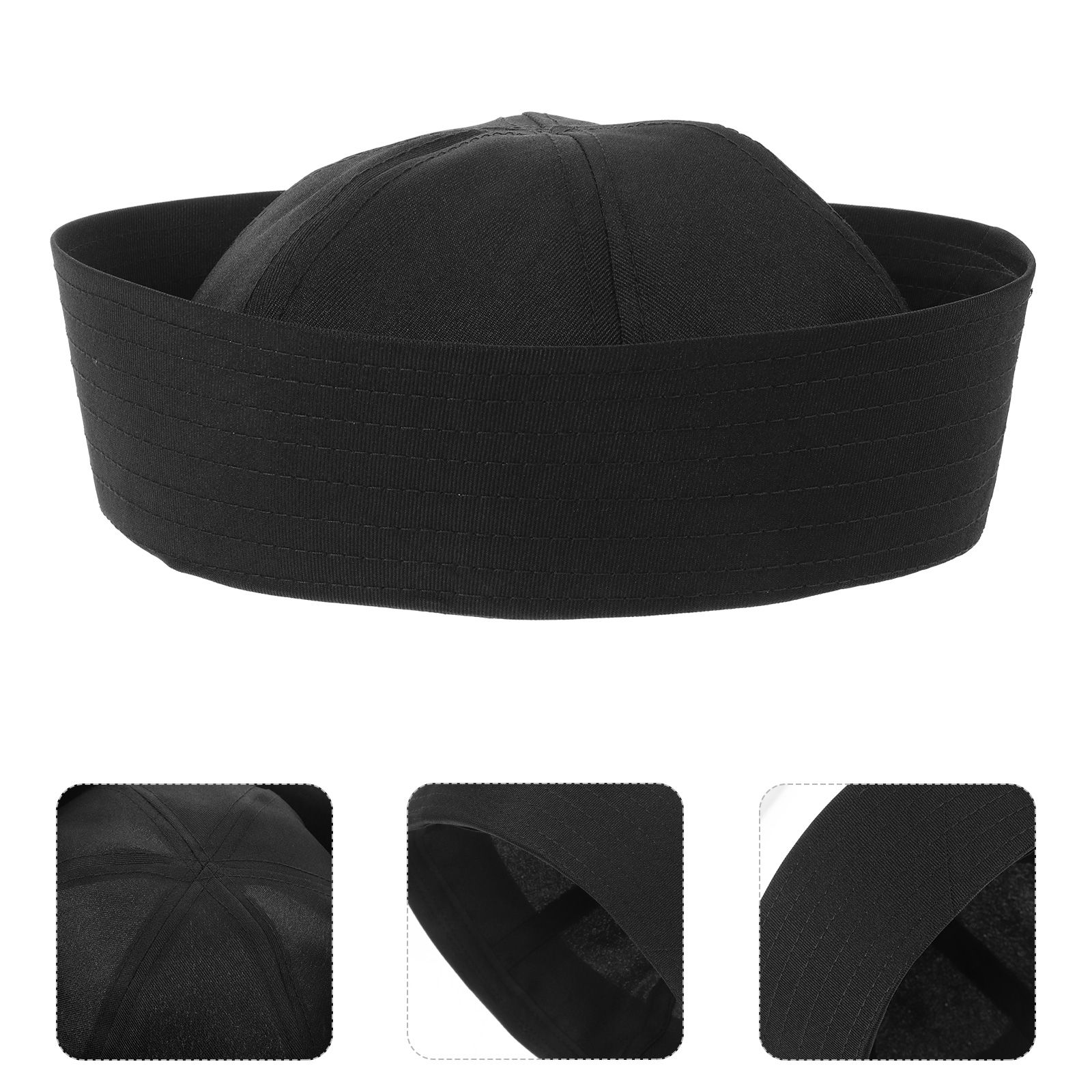 Chapeau de marin de Style marine pour spectacle sur scène, robe de soirée capitaine (noir), chapeaux pour femmes en Polyester