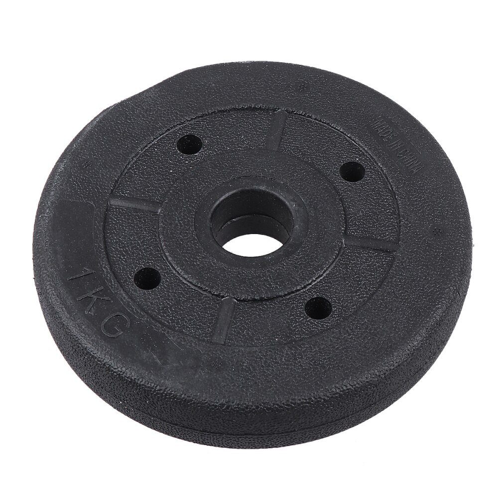 2 pièces 1KG disques d'haltères disque d'haltères poids disque équipement de sport accessoires d'entraînement essentiel de gymnastique (noir)