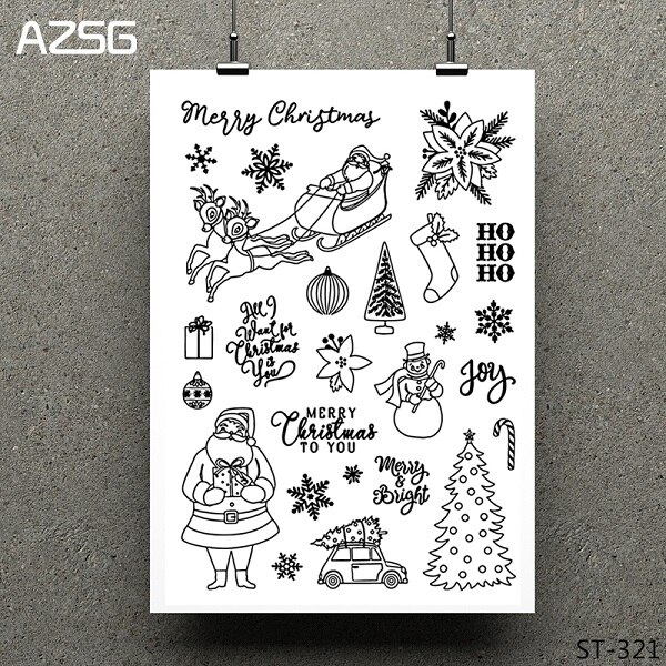 Julsnögubbe/tomten genomskinlig klar stämpel för gör-det-själv scrapbooking/fotoalbum dekorativa klara stämpelark 11*16cm: Stämplar st -321