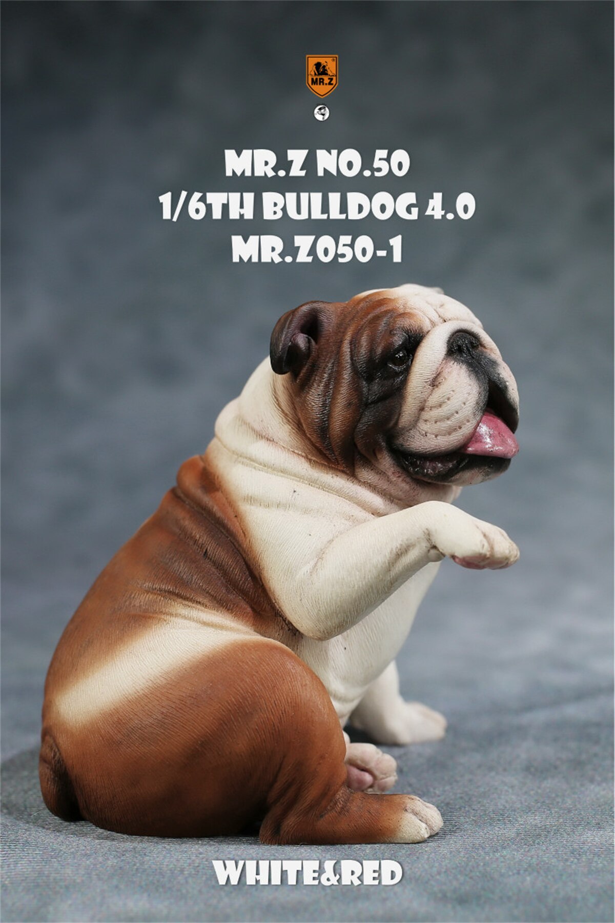 Mr.Z Studio 1:6 Britse Bulldog V4.0 Hond Huisdier Healing Figuur Canidae Diermodel Speelgoed Collector Desktop Decor Volwassen Unisex