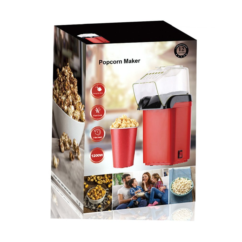 Popcorn Machine Air Popcorn Maker Oil Wide-Caliber Popcorn Tool Household Electric Popcorn Machine Mini Corn Popper