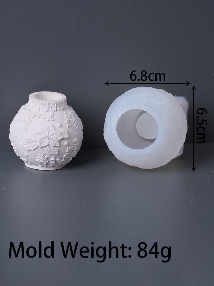 Forma Silikonowa Świecznik Świąteczny Seria Wzór Wytłaczany Płatek Śniegu Kwiat Miłość i Pokój Gwiazda Gips Beton Forma robić Odlewania Dekoracja Domu: Jasno szary