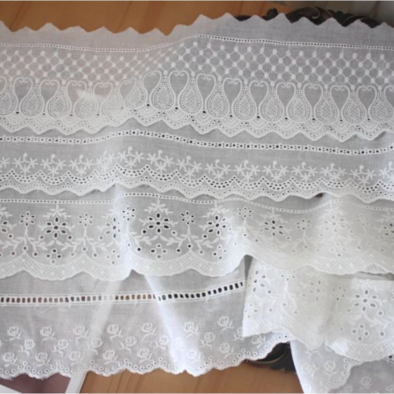 5 Yards/lot Katoen Borduren Kant trim stof, DIY Kleding Gordijn Naaien Materiaal Hulp Materiaal RS4679