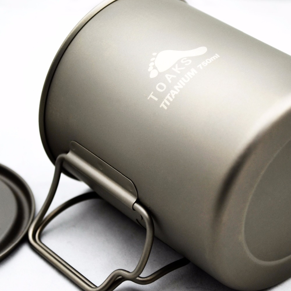 Toaks camping titanium pot 750ml kop ultralet bærbar titanium skål pot -750