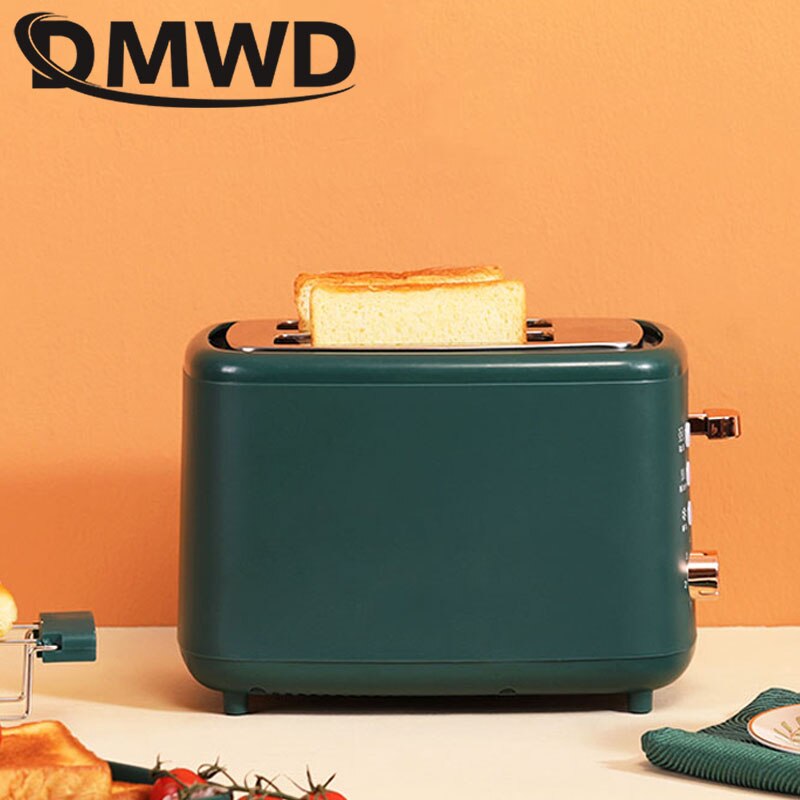 DMWD Automatic Bread Toaster Baking Toast Oven Cooker Electric Breakfast Machine Multifunction Bread Maker 2 Slices Slot