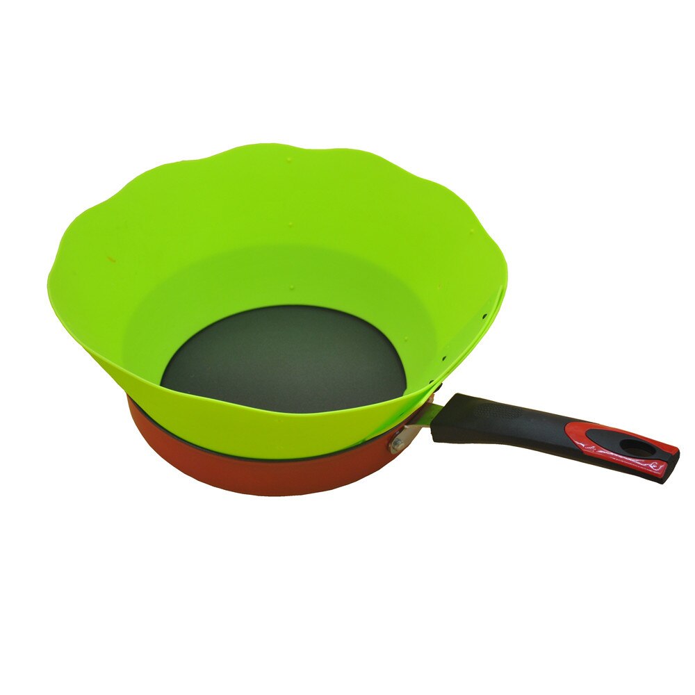 Oil Barrier Cooking Silicone Pot Circle Anti Splashing Oil Baffle Non-stick Adjustable Silicone Kitchen Tool Accessories