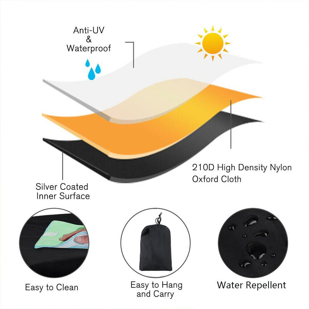 183x137x117cm Lawn Mower Cover Universal Accessories Dustproof Waterproof Outdoor Garden With Storage Bag 210D Oxford Cloth