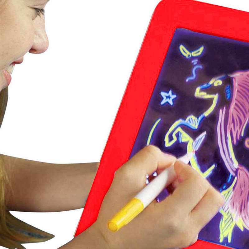 3D Magic Drawing Pad Lichtgevende Tekentafel 3D Schetsblok Tablet Magic Pad Glow Art Tekening Speelgoed Hersenen Ontwikkeling Speelgoed