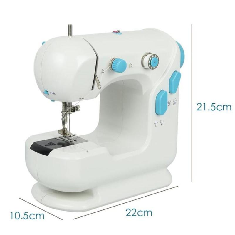 110-220V Sewing Machine Portable Clothes Fabric Electric Sewing Machine Automatic Winding Low Noise Quick Stitch Sew Needlework