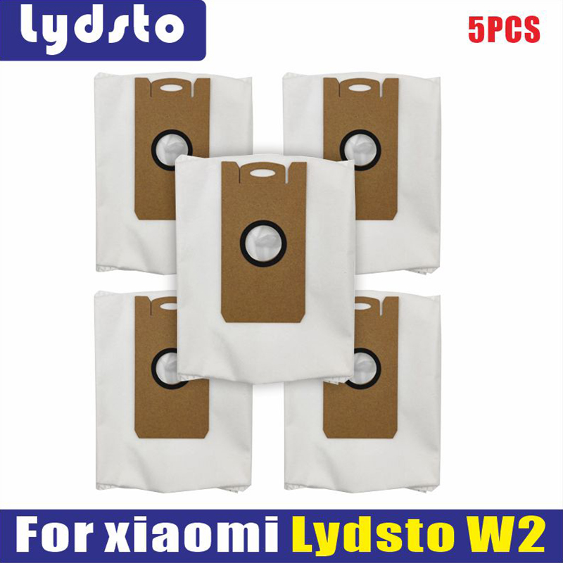 For xiaomi Lydsto W2 Dust Bag Accessories Spare Part Mop cloth Robot Vacuums Hepa filter Side Brush Replacement Parts: army green