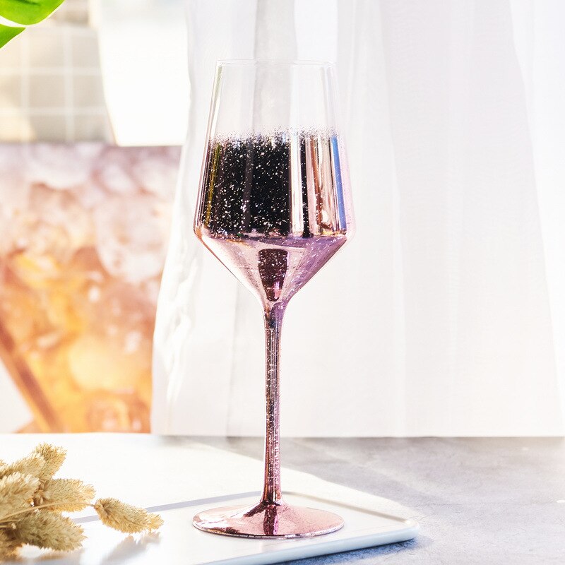 Star sky bägare ins nordisk stil högfärg netto rött vinkopp dekoration vinkopp prydnad vin skåp inredning: D