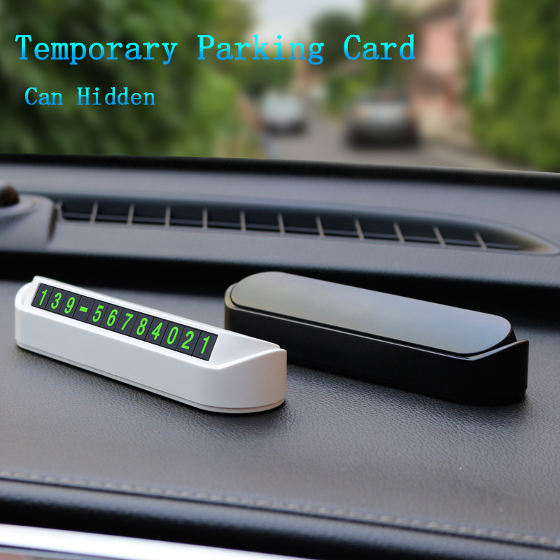 Car Phone Number Card Temporary Parking Card Plate Telephone Number Car Park Stop Automobile Accessories 13x2.5cm