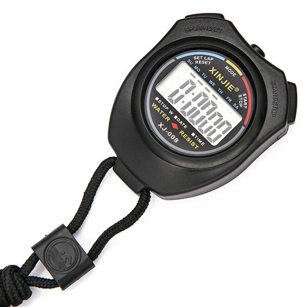Handheld Digital Stopwatch Sport Running Training Chronograph Timer Support