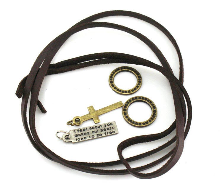 Vintage sort brun kors vedhæng halskæde til mænd kvinde træ krucifiks bøn kristne religiøse halskæder mandlige smykker